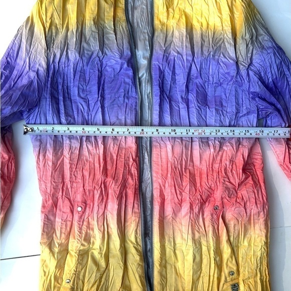 FILA Golf Italy rare reversible jacket rainbow silver zipper - Picture 8 of 14